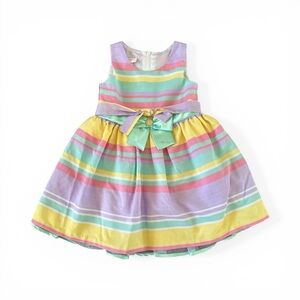 Baby Spring Pastel Striped Dress | size 24 months